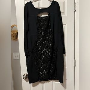 Lane Bryant Black Sequin Dress